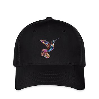 Fliegender chromatischer Kolibri - Flexfit Cap - Schwarz - Vorne