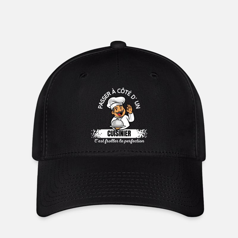 Cartoon Chef: Walk by a Cook - Flexfit Cap - black