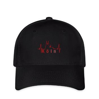 Köln Herzschlag - Flexfit Cap - Schwarz - Vorne