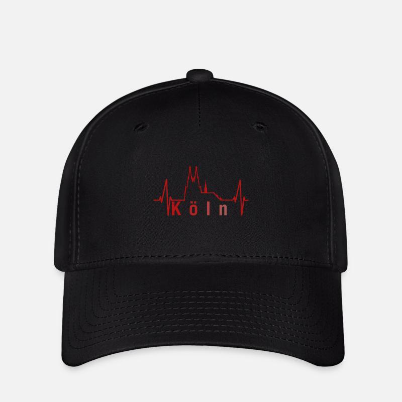 Köln Herzschlag - Flexfit Cap - Schwarz
