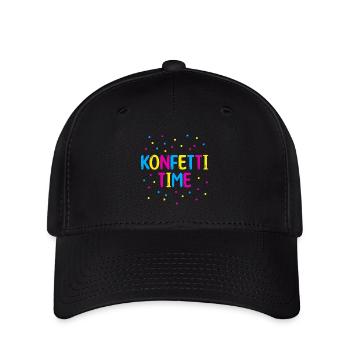 Konfetti time - Flexfit Cap - Schwarz - Vorne