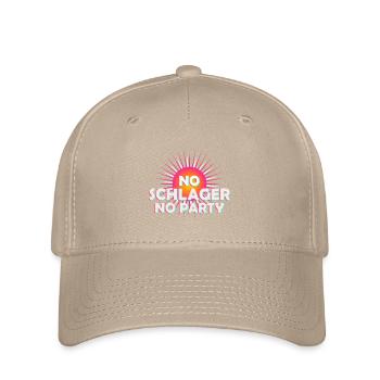 No Schlager No Party - Flexfit Cap - khaki - Front