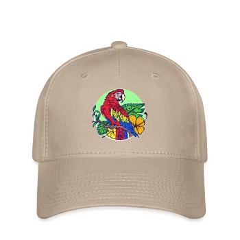 Haustier Tropisch Tier Vogel Papagei Zootiere - Flexfit Cap - Khaki - Vorne
