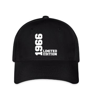 Jahrgang 1966 Klassiker 1966 Jubiläumsgeschenk - Flexfit Cap - Schwarz - Vorne