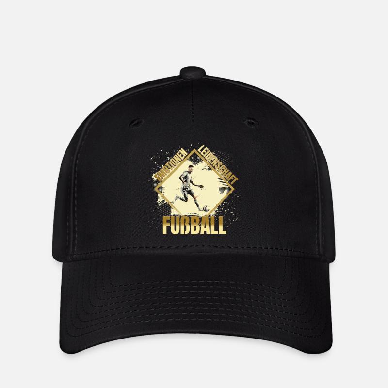 Emotionen - Leidenschaft - Fußball - Flexfit Cap - Schwarz