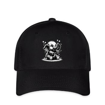 Sternenspiel des kleinen Elefanten - Flexfit Cap - Schwarz - Vorne