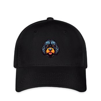 Portuguese Water Dog Breed Watercolor Cartoon Kawa - Flexfit Cap - black - Front