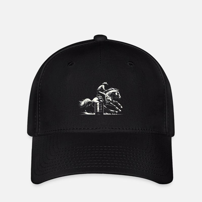 Dynamisme de la course de barils - Casquette Flexfit - noir