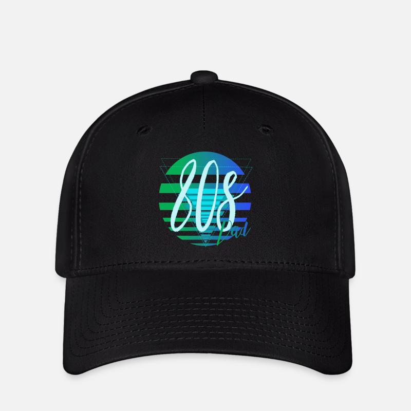 80s Dad – Retro Dad Neon Look - Flexfit Cap - black