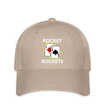 Jackpot Zocken Casino Poker Statement Profispieler - Flexfit Cap - Khaki - Vorne