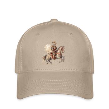 Ritter auf dem Pferd, Mittelalter - Flexfit Cap - Khaki - Vorne