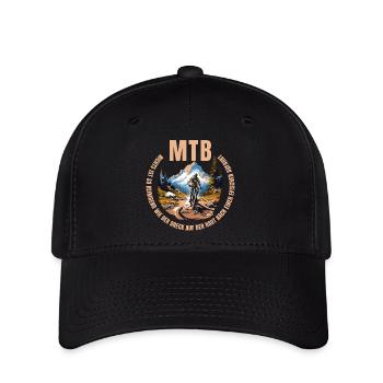 Epische Abfahrt - Mountainbike - Flexfit Cap - Schwarz - Vorne