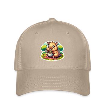 Capybara Ramen Kawaii Anime - Flexfit Cap - khaki - Front