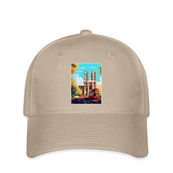 Abbaye de Westminster Londres Angleterre Royaume-Uni Affiche de voyage - Casquette Flexfit - kaki - Devant