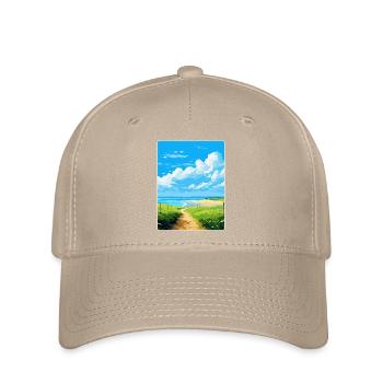 Hayle England Uk Vintage Reiseposter Souvenir - Flexfit Cap - Khaki - Vorne