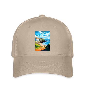 Gorran Haven, England, Vereinigtes Königreich, Reiseposter, Souvenir, WPA - Flexfit Cap - Khaki - Vorne