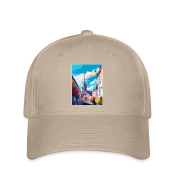 Truro, Angleterre, Royaume-Uni, Affiche de voyage vintage Art mural - Casquette Flexfit - kaki - Devant