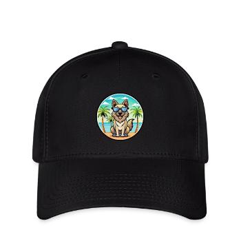 Lunettes de soleil de race de chien de berger des Carpates - Casquette Flexfit - noir - Devant