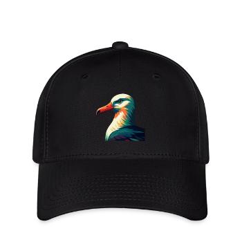 Albatross Cartoon Character Colorful Pet Animal - Flexfit Cap - black - Front