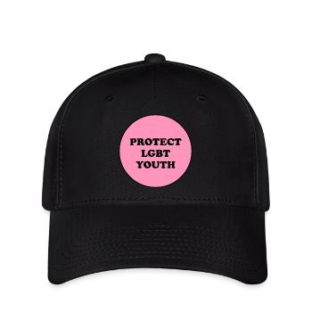 LGBT-Jugendliche schützen - Flexfit Cap - Schwarz - Vorne