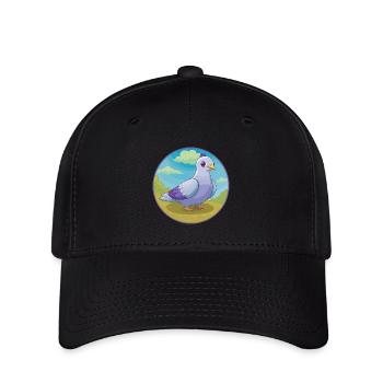 Taube Niedliche Kawaii Cartoon Clipart Tier Haustier - Flexfit Cap - Schwarz - Vorne