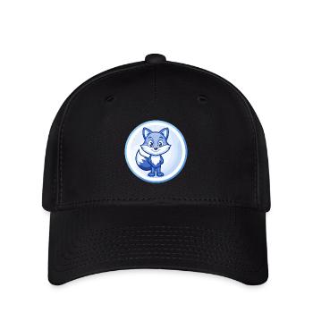 Fuchs Blau Niedliche Kawaii Cartoon Figur Clipart Haustier - Flexfit Cap - Schwarz - Vorne