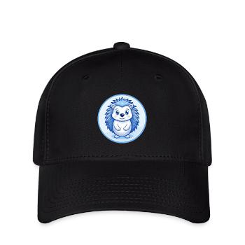 Igel Blau Kawaii Cartoon Figur Clipart Haustier - Flexfit Cap - Schwarz - Vorne