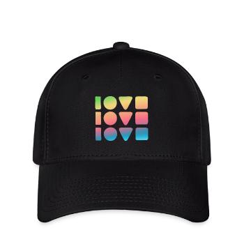 3x Love - Flexfit Cap - black - Front