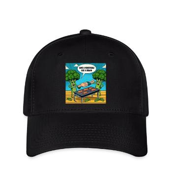 Rette ein Gemüse! - Flexfit Cap - Schwarz - Vorne