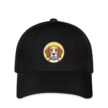 Beagle Harrier Hunderasse Cartoon Kawaii Clipart - Flexfit Cap - Schwarz - Vorne