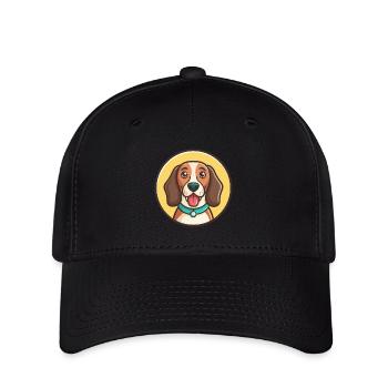 Trigg Hound Hund Rasse Lustige Karikatur Kawaii Clipart - Flexfit Cap - Schwarz - Vorne