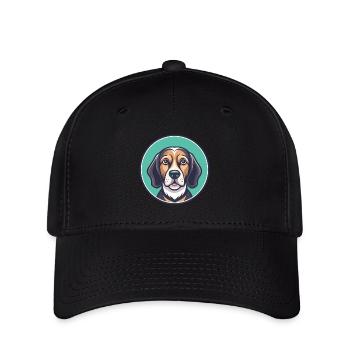 Litauische Laufhund Rasse Karikatur Kawaii Clipart - Flexfit Cap - Schwarz - Vorne