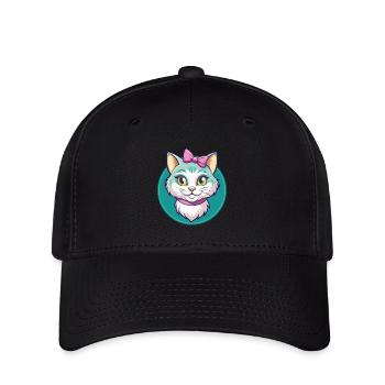 Chantilly Tiffany Chat Race Dessin animé Kawaii Animal - Casquette Flexfit - noir - Devant