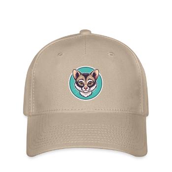 Amerikanische Ringschwanzkatzenrasse Karikatur Kawaii Tier - Flexfit Cap - Khaki - Vorne