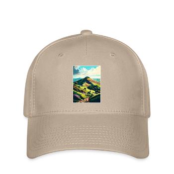Malvern Hills Aonb Reise Poster Postkarte Malerei - Flexfit Cap - Khaki - Vorne