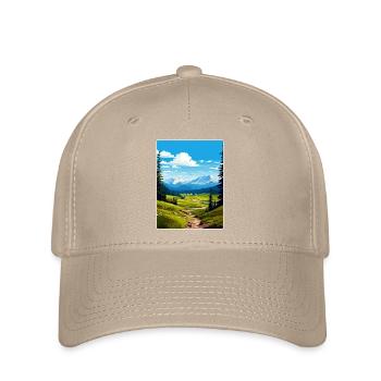 Parc national d’Olympi Affiche de voyage Souvenir WPA - Casquette Flexfit - kaki - Devant