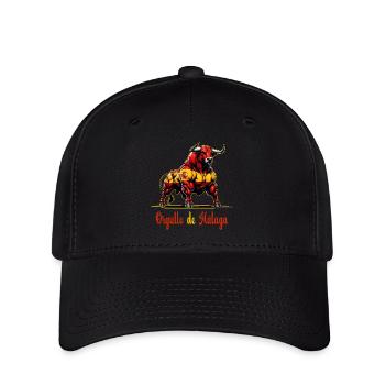 Der Stolz Málaga Flagge Design - Flexfit Cap - Schwarz - Vorne