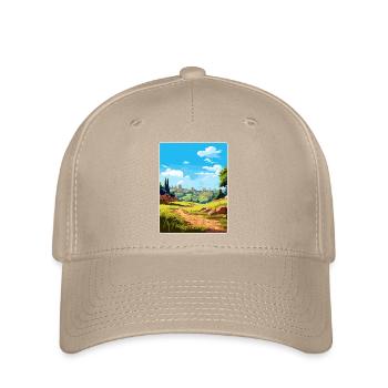 Troy Turkey Travel Poster Souvenir Postcard Paint - Flexfit Cap - khaki - Front