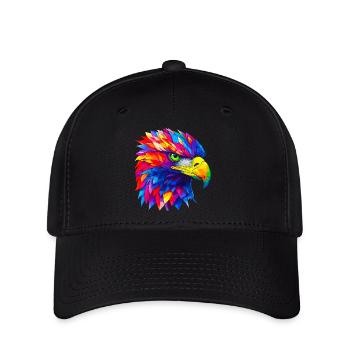 Regard d’aigle, indomptable - Casquette Flexfit - noir - Devant