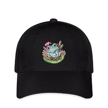 Frosch - Flexfit Cap - Schwarz - Vorne
