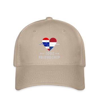100 % amitié entre la Thaïlande et les Pays-Bas - Casquette Flexfit - kaki - Devant