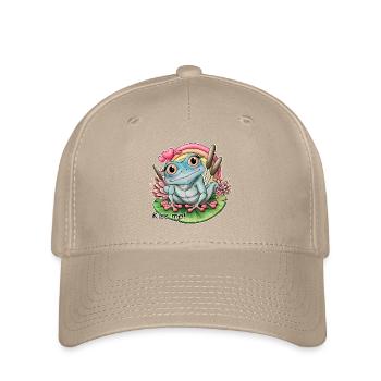 « Embrasse-moi ! » Grenouille - Casquette Flexfit - kaki - Devant