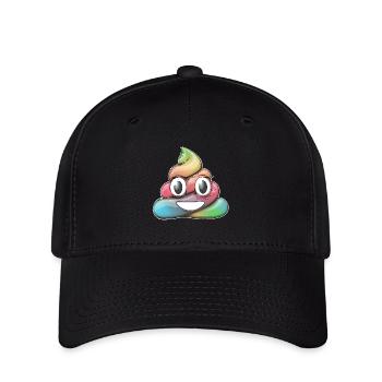 Rainbow Pile de caca - Casquette Flexfit - noir - Devant