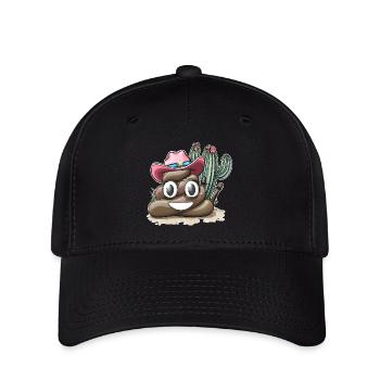 Western-Hut mit Pile off Poo in Pink - Flexfit Cap - Schwarz - Vorne