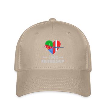 Eritrea und Norwegen 100% Freundschaft - Flexfit Cap - Khaki - Vorne