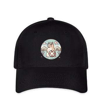 Chill Capybara Beach Vibes Design - Flexfit Cap - black - Front