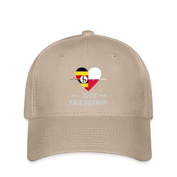 Uganda and Poland 100% friendship - Flexfit Cap - khaki - Front
