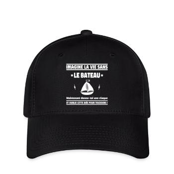 Imagine la vie sans bateau : impensable - Casquette Flexfit - noir - Devant