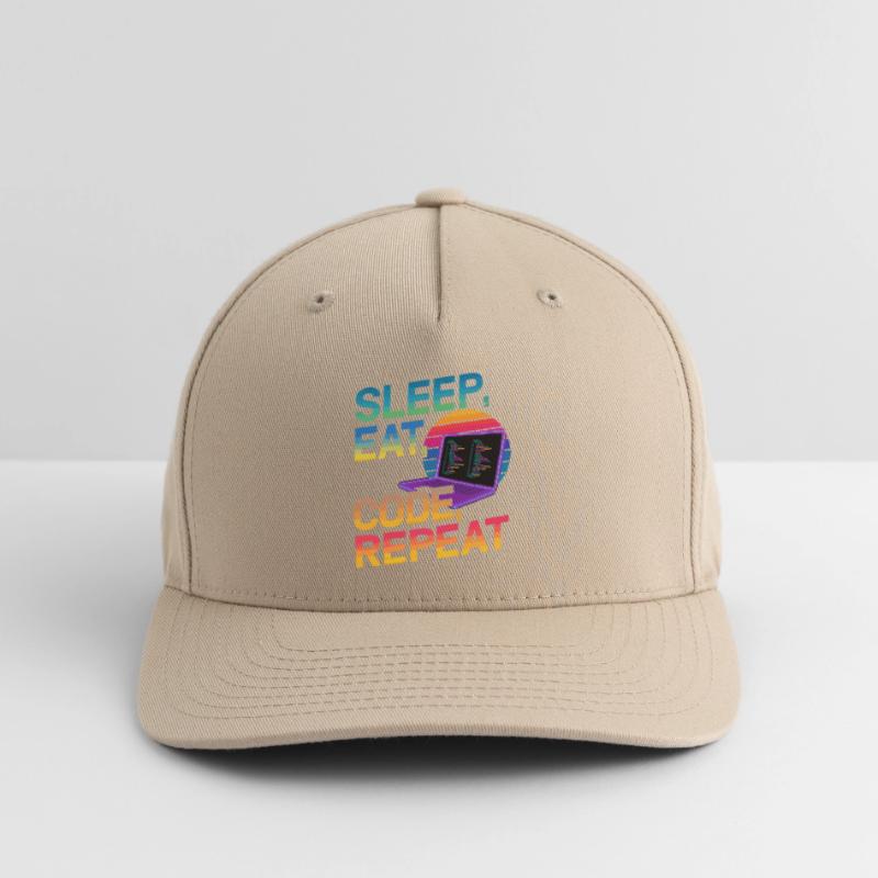Sleep Eat Code Repeat Gift For Coder Flexfit Cap