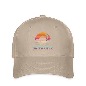 Sonnenuntergang Snowboarden Abenteuer Design - Flexfit Cap - Khaki - Vorne